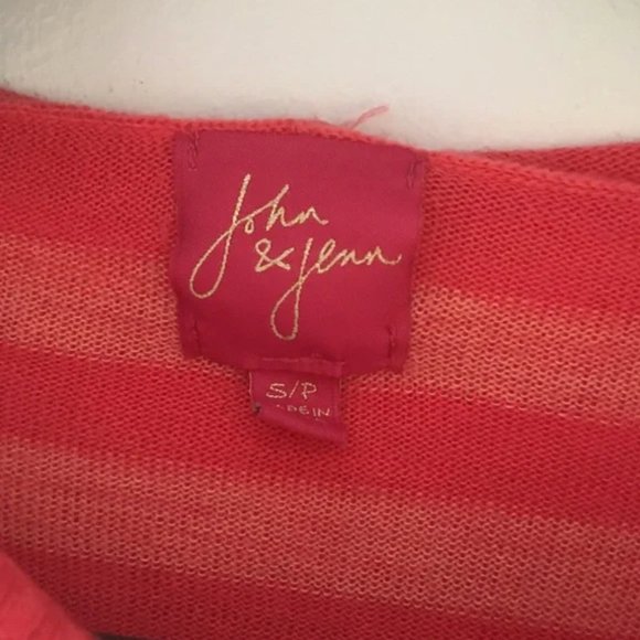 Anthropologie Orange and Pink Striped Sweater - Size Small - Picture 7 of 9